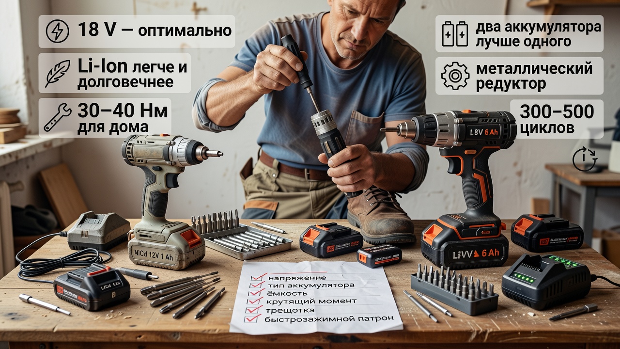 Гайд покупателя: Недорогой аккумуляторный шуруповёрт без переплаты