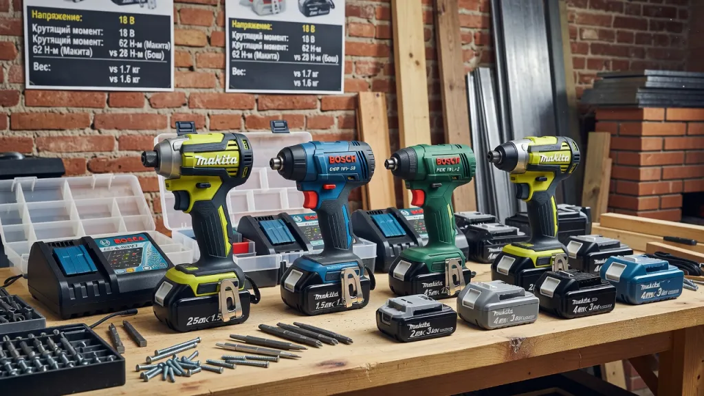 Недорогой аккумуляторный шуруповёрт от Makita и Bosch: что выбрать